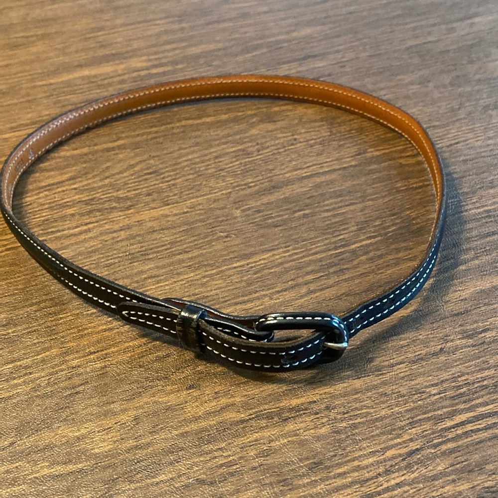 Belt black. 32 mens. Cowhide. 1950’s Paris Belt Company.
